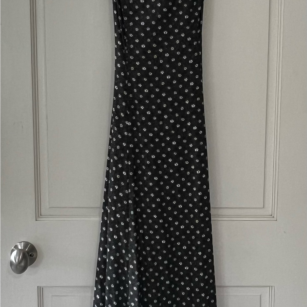 My Michelle Black and White Floral Maxi Dress
